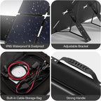 GRECELL 240W Portable Solar Panel for Power Station, Ultra Light Foldable Solar Panel Kit, 25% High Efficiency, IP65 Waterproof, Solar Charger for Outdoor Camping RV Boat Home Backup Power, Off-Grid