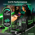 GEARit Cat 6 Ethernet Cable (5-Pack 5 Feet) Cat6 Network Patch, 10Gbps, RJ45, Snagless Cord, Gold-Plated Connectors, Internet for PC, TV, Tablet, Router, Printer, Servers, IT Data Center - Gray