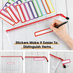 Umriox Mesh Zipper Pouch Bags, A4+A5+A6 (12 Colors, 36 Pack), Mesh Bags with Zipper, Storage Bags, Zipper Bags for Office Supplies Travel Storage