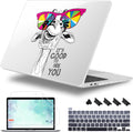 Case for MacBook Pro 13 inch with/Without Touch Bar (2016-2022, M2 A2338 M1 A2289 A2251 A2159 A1989 A1706 A1708), Hard Shell + Keyboard Cover + Dust Plug, Giraffe