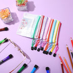 Jetec 32 Pcs Mesh Zipper Bags Toy Storage Bikini Organizer Bag Bolsas Para Guardar Trajes De Baño Waterproof Zipper Reusable Pouch Puzzle Multipurpose for Storage Office(Stylish Color,5.1 x 4.1 Inch)