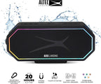 Altec Lansing Loud Portable Speakers Bluetooth Wireless Waterproof - MultiColor LED, 20 Hour Playtime, Mount Included | HydraBLAST 2.0 Magnetic Bluetooth Speaker for Travel, Home and Outdoor Adventure