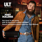 Sony ULT Field 5 Wireless Portable Bluetooth Speaker, IP67 Waterproof, Dustproof, and Rustproof with Enhanced Bass, 25 Hour Battery, 360° Party Light, and Shoulder Strap (SRSULT50B), Black