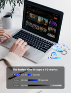 MOSDART 256GB USB3.1 Fast Speed C and A Dual Flash Drive, exFAT Memory Stick with Keychain and LED Indicator, for iPhone 15 and 16, Android Phone, iPad, MacBook, and Other Laptops, Sky Blue