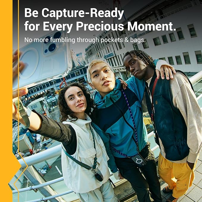 MAGEASY Universal Cell Phone Lanyard - Anti-Theft Thick Rope Crossbody Phone Strap for iPhone 16 Pro Max & Most Smartphones, for Men & Women | 8.3mm Black