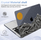 Case for MacBook Pro 13 inch with/Without Touch Bar (2016-2022, M2 A2338 M1 A2289 A2251 A2159 A1989 A1706 A1708), Hard Shell + Keyboard Cover + Dust Plug, Mountain
