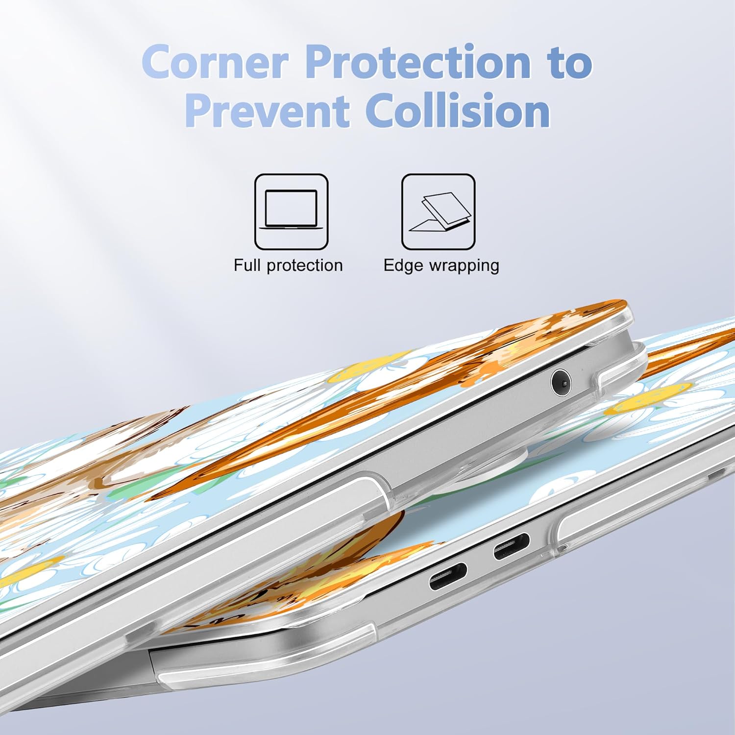 Case for MacBook Pro 13 inch with/Without Touch Bar (2016-2022, M2 A2338 M1 A2289 A2251 A2159 A1989 A1706 A1708), Hard Shell + Keyboard Cover + Dust Plug, Cute Corgi Dog