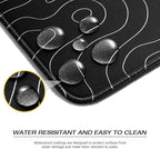 XVX Black and White Topographic Mousepad, XXLarge Gaming Mouse Pad for Desk 35.4x15.7 Inch,Waterproof Desk Pad with Non-Slip Rubber Base Mice Pad,Keyboard Mat Computer Game Mouse Mat
