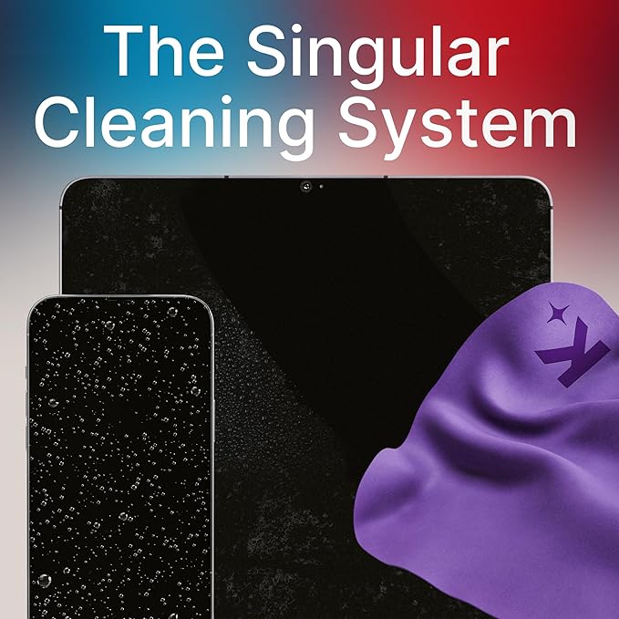 Koala Lens Cleaning Cloth | Japanese Microfiber | Glasses Cleaning Cloths | Eyeglass Lens Cleaner | Eyeglasses, Camera, VR/AR Headset, and Screen Cleaner | Blue & Purple (Pack of 3)