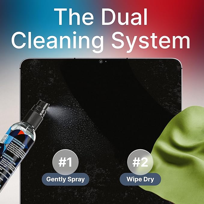 Koala Eyeglass Lens Cleaner Spray Kit | (1x) Glasses Cleaner Bottle + (1x) Microfiber Cloth | Alcohol Free Eyeglasses, Screen, and Camera Cleaning Kit | Made in USA (2 Piece Set)