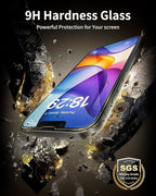 NIMASO for iPhone 16e/13 Pro/13/14 Screen Protector, 2 Pack HD Clear Tempered Glass Screen Protector for iPhone 16ewith Bubble-and-Dust-Free Box, Instant Installation (6.1 inches)