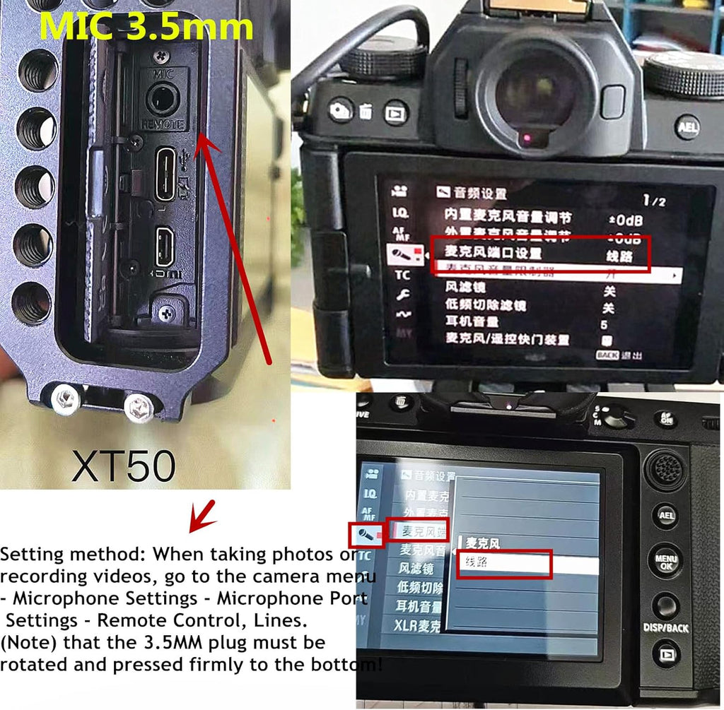 for Fuji gfx100II/GFX100RF Cable Release Wire Shutter Button Shooting Controller RC301-3.5mm Small Remote Control for Fujifilm Camera to xt50/X-M5/x-s10/xs20 xt200 (RC301-3.5mm Fuji 30cm/11.8in)