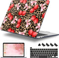 Case for MacBook Pro 13 inch with/Without Touch Bar (2016-2022, M2 A2338 M1 A2289 A2251 A2159 A1989 A1706 A1708), Hard Shell + Keyboard Cover + Dust Plug, Leopard Cherry