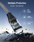 ohbox iPhone Charger 6FT MFi Certified Lightning Cable 6 Feet 2Pack Nylon Braided Fast Charging iPhone Charger Cord Compatible with iPhone 14 13 12 11 Pro Max XR XS X 8 7 6 Plus SE iPad and More