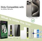 (2-Pack Anti-Spy Privacy Screen Protector for iPhone 15 Pro Max(6.7-Inch),9H Tempered Glass,Full Coverage,Anti-Fingerprint,Auto Dust Removal,Bubble-Free,Easy Installation