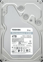 Toshiba X300 PRO 4TB High Workload Performance for Creative Professionals 3.5-Inch Internal Hard Drive – Up to 300 TB/Year Workload Rate CMR SATA 6 GB/s 7200 RPM 512 MB Cache - HDWR740XZSTB