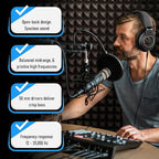 PHILIPS Over Ear Open Back Stereo Headphones Wired with Detachable Audio Jack, Studio Monitor Headphones for Recording Podcast DJ Music Piano Guitar (SHP9600)