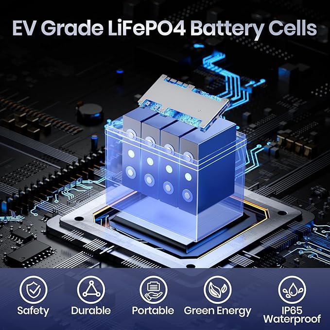 12V100Ah Group24 Mini LiFePO4 Battery, Grade A Battery Cells, Drop-in Replacement for Lead Acid Battery, 100A BMS, Up to 15000 Cycles, Lithium Battery for RV & Motor Home, Marine, 1 Pack