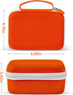 Case Compatible with Phomemo M110 Label Maker - Portable Mini Bluetooth Thermal Label Maker Carrying Storage Bag for Printer Labels, USB Cable and Accessories (Box Only) - Orange