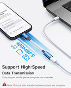 2 Pack Lightning to USB C Adapter,Lightning Female to USB C Male Cable Adapter Type C Charger Connector for iPhone 17 16 15 Pro Max Plus,Samsung S25/S24/S23,Fast Charging & Data Sync,Not for Audio/OTG