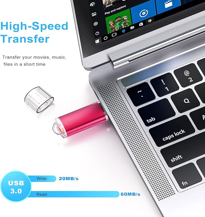 TOPESEL USB Flash Drive 5 Pack 32GB USB 3.0 Flash Drive High Speed 32gb Flash Drive Memory Stick USB Drive Thumb Drives USB Stick for PC laptops (5 Mixed Colors: Black Blue Green Red Silver)