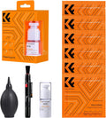 K&F CONCEPT 9-in-1 Camera Lens Cleaning Kit for DSLR Camera Lens Filter Cell Phones with Air Blowing, Vacuum Cleaning Cloth*6, 15ml Cleaning Cloths Liquid, Lens Cleaning Pen