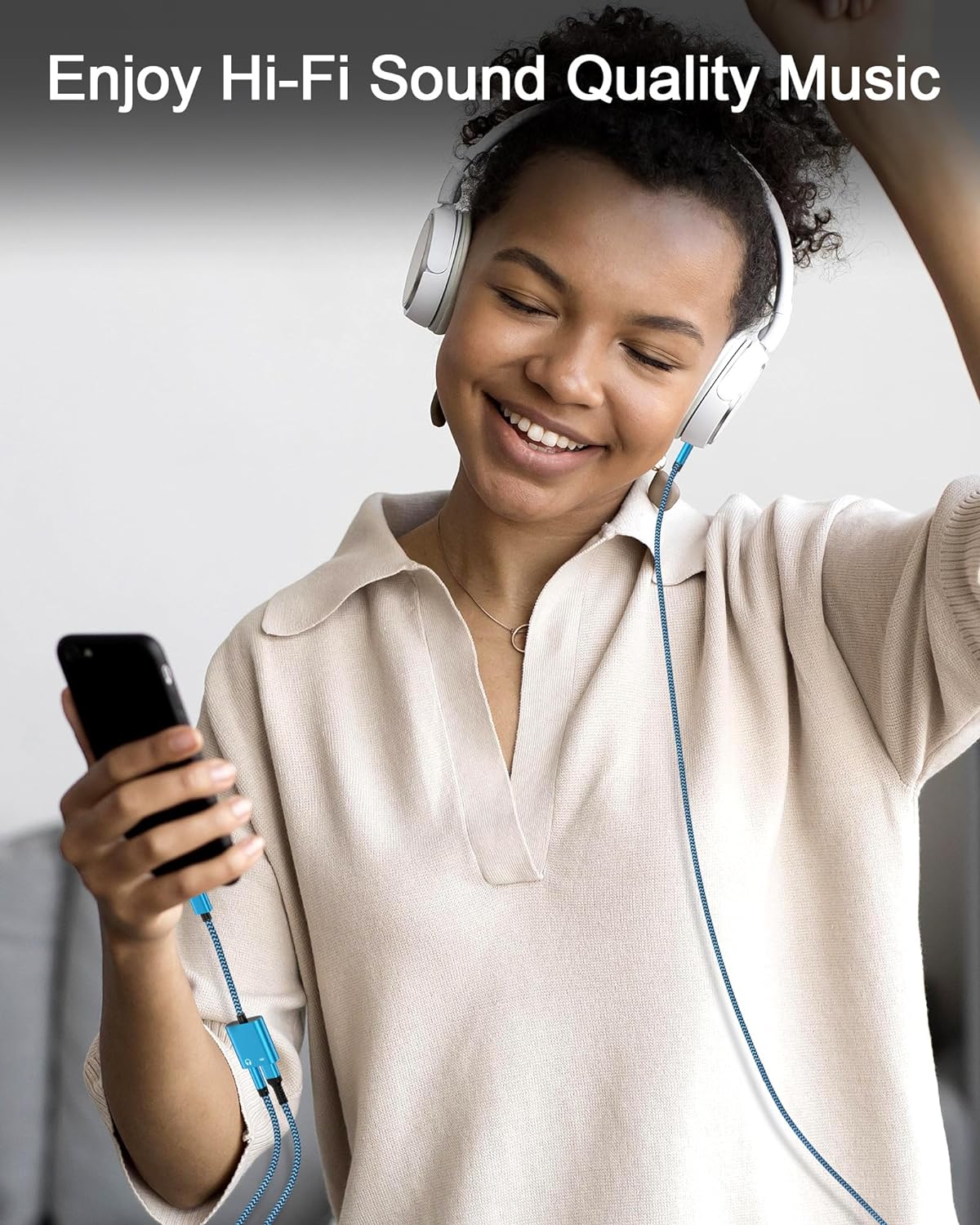 iPhone Headphone Adapter with Charge 2-in-1 Lightning to 3.5mm Female Aux Audio Jack Dual Converter Mfi Certified Apple Dongle Splitter + Charger Adaptor for iPhone 14 Pro Max 13 12 11 XR XS iPad Mini