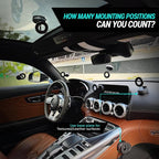 CARMOUNT Clutch–X One – Cell Phone Car Mount for iPhone – 360° Magnetic Phone Holder for Car, 96LBS Suction Cup Phone Mount for Car & Phone Holder for Desk, Metal Strut (Black)