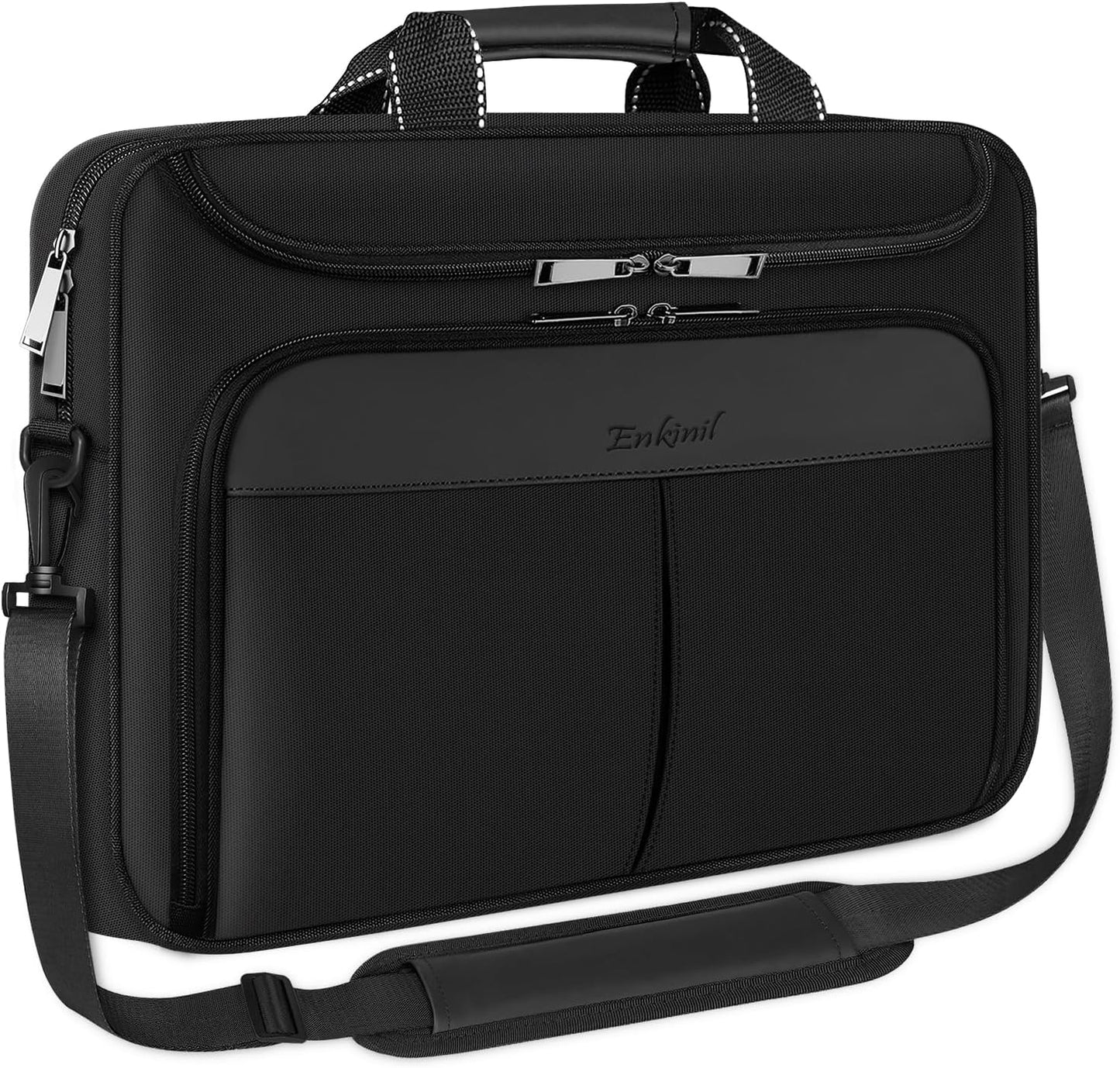 17 inch Waterproof Protective Laptop Messenger Briefcase with Adjustable Shoulder Strap, Men Women Travel/Business Bag Compatible with HP ZBook,ThinkPad,DELL Inspiron