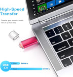 TOPESEL 32GB 10Pack 3.0 USB Flash Drive High Speed 32G Thumb Drive Memory Stick for PC Laptops Tablets TVs Car Audio(5 Mixed Colors: Black Blue Green Red Silver)