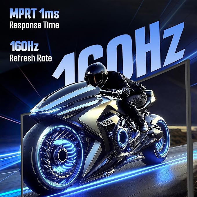 SANSUI Curved 24 Inch Gaming Monitor 160Hz FHD 1080P Computer Monitor,MPRT 1ms 1500R Fast VA Display, Freesync,HDR,3000:1 Contrast Ratio, HDMI2.0,DP1.4, VESA Compatiable(ES-G24C1L HDMI Cable Included)