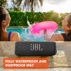 JBL Flip 6, Pink - Waterproof, Portable & Durable Bluetooth Speaker - Up to 12 Hours of Wireless Streaming - Includes Noise-Canceling Speakerphone, Voice Assistant Connect+