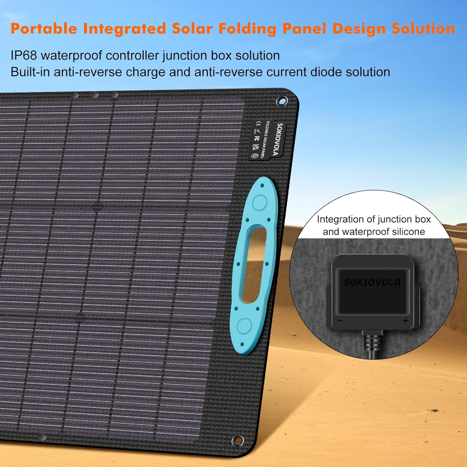 N-Type 16BB 200W Portable Solar Panels for Power Station,IP68 Waterproof ETFE Foldable Solar Panel Kit 25% High Conversion Efficiency Solar Panel for Camping Outdoor RV Blackout