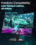 SANSUI 27 Inch Curved 160Hz Gaming Monitor, 1500R Curved Computer Gaming Monitor FHD 1080P, 4000:1, 110% sRGB, FPS/RTS, 1Ms MPRT|FreeSync|HDR|Low Blue Light|HDMI DP| VESA Support, HDMI Cable Incl.