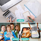 12pcs Mesh Zipper Pouch Bags, A5 Puzzle Bag (12 Colors, 12 Packs) for Organizing, Classroom Must Have Storage Bag, Board Games and Office Supplies