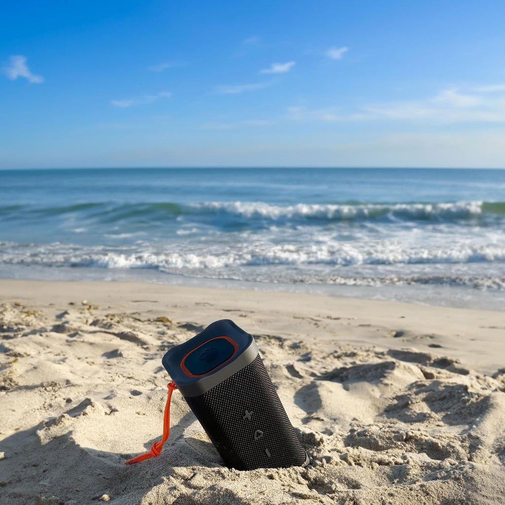 Skullcandy Terrain XL Wireless Bluetooth Speaker - IPX7 Waterproof Portable Speaker, 18 Hour Battery, Nylon Wrist Wrap, True Wireless Stereo (Bone)