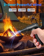 Electric Compressed Air Duster - 33,0000 RPM High-Speed Air Blower Gun, Rechargeable Mini Turbo Fan Cordless for Keyboard, PC, Car, Home & Outdoor Cleaning Dust, Replaces Compressed Air Cans