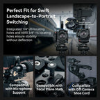 SmallRig Cage Kit for Canon C80, Modular Design with Top Plate, Side Plates, Bottom Plate, NATO Rail, Lens Adapter Support, for HDMI Clamp, with Cold Shoe Mount, 1/4''-20 & 3/8''-16