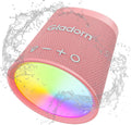 Portable Bluetooth Speaker Wireless with 9 Color Lights, 20H Playtime, Stereo Pairing, Deep Bass, IPX6 Waterproof, Bluetooth 5.3, Small Speaker for Home, Party, Outdoor, Camping, Beach, Gift