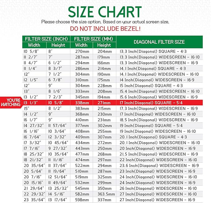 17 Inch Laptop Privacy Screen Shield for 5:4 Display - Anti Glare Computer Privacy Screen Cover | Blue Light Blocking Screen Protector | Scratch Resistant UV Filter | Attachment Type