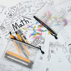 AUSTARK 20 Pcs Zipper File Bags, Plastic Mesh Pouch, Board Game Storage, Waterproof Bags for Office School (B6 Size 7.6''x5.3'', White and Black)