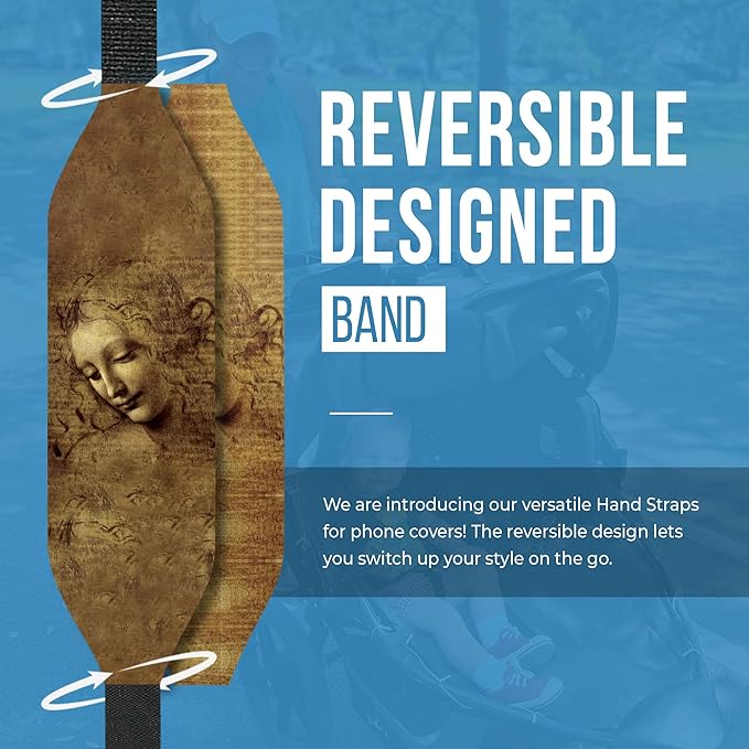 Customizable Universal Phone Grip Strap | Reversible Phone Hand Strap for Phone Cases as Phone Loop Holder| Secure handling by Comfortable Phone Strap - Head of Women