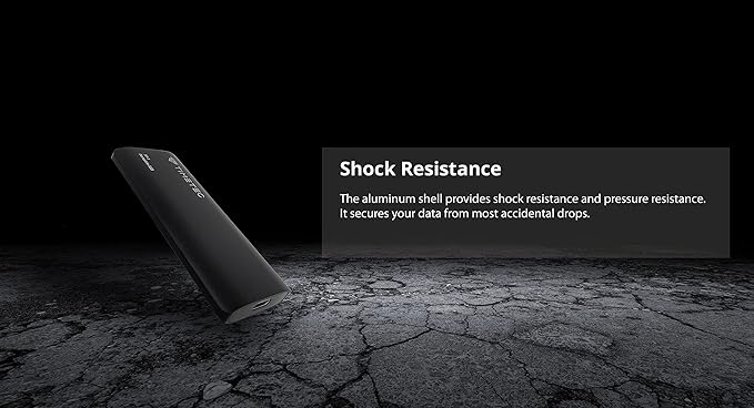 Timetec 512GB Portable External SSD USB3.2 Gen2 Type C Up to 550MB/s Ultra-Light Aluminum Mini External Solid State Drive with USB C to A Cable/USB A to C adapter for Desktops/Laptop/Mac/Mobile- Black