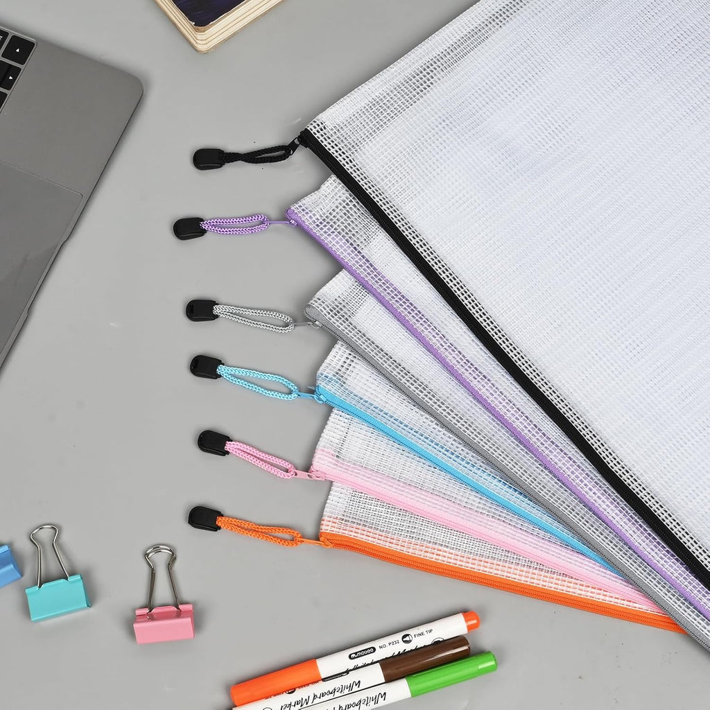 Zipper Pouch,Puzzle Bag,A3 Size Extra Large Zipper Bags,12pcs Waterproof Zipper Pouches for Puzzle Board Game Storage,for Travel,Office and Home Organize.