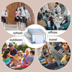 10 Pack Colored Mesh Zipper Pouch Bags, Double-Layer Nylon Puzzle Building Block Sets Toy Storage & Organization, Breathable See Through A4 Zipper Pouch with Handle for School Office Games