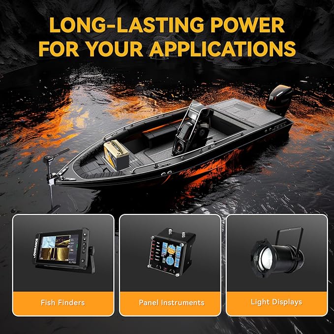 Power Queen 12.8V 100Ah Low-Temp LiFePO4 Battery with 12V40A Charger, Low Temperature Protection, Built-in 100A BMS, Grade A Battery Cell, Up to 15000+ Cycles, Perfect for Trolling Motor, Marine, RV