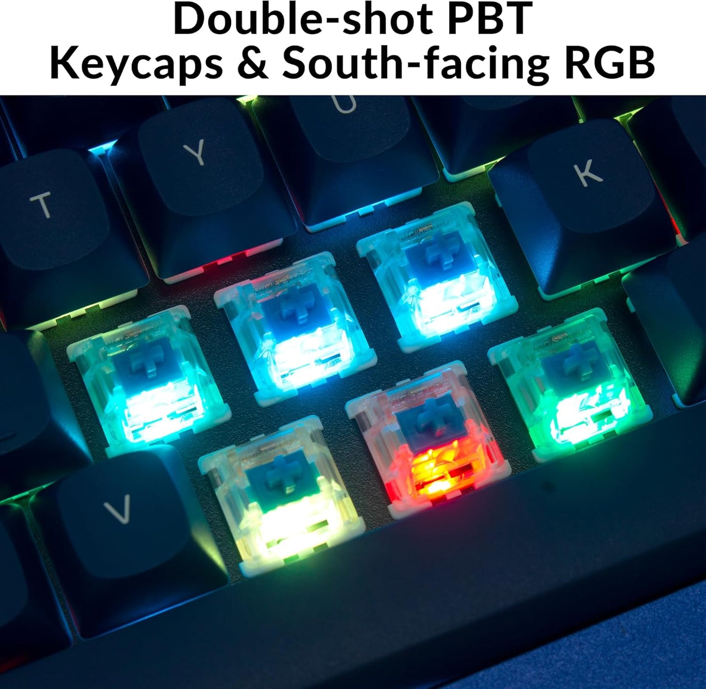 Keychron Q5 Wired Custom Mechanical Keyboard Knob Version, 96% Layout QMK/VIA Programmable Macro with Hot-swappable Gateron G Pro Blue Switch Double Gasket Compatible with Mac Windows Linux (Blue)