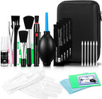 Camera Lens Cleaning Kit - Mirrorless and DSLR Camera Cleaning Kit for Canon, Sony, Nikon, Including Lens Paper/Blower, Cleaning Solution, Cotton swabs, dust Free Cloth, Lens Pen, Cleaning Brush