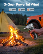 WOLFBOX MF100 Electric Air Duster-150000RPM Super Power Cordless Air Duster, Rechargeable Brushless Motor Durable Blower, 3-Gear Adjustable Dust Blower for Computer, Keyboard, Outdoor, House and Car