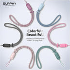 SURPHY 3 Pack Phone Wrist Strap with CellPhone Tether Tab, Cellphone Lanyard, Phone Strap with 2-Color Braided, Wrist Lanyard